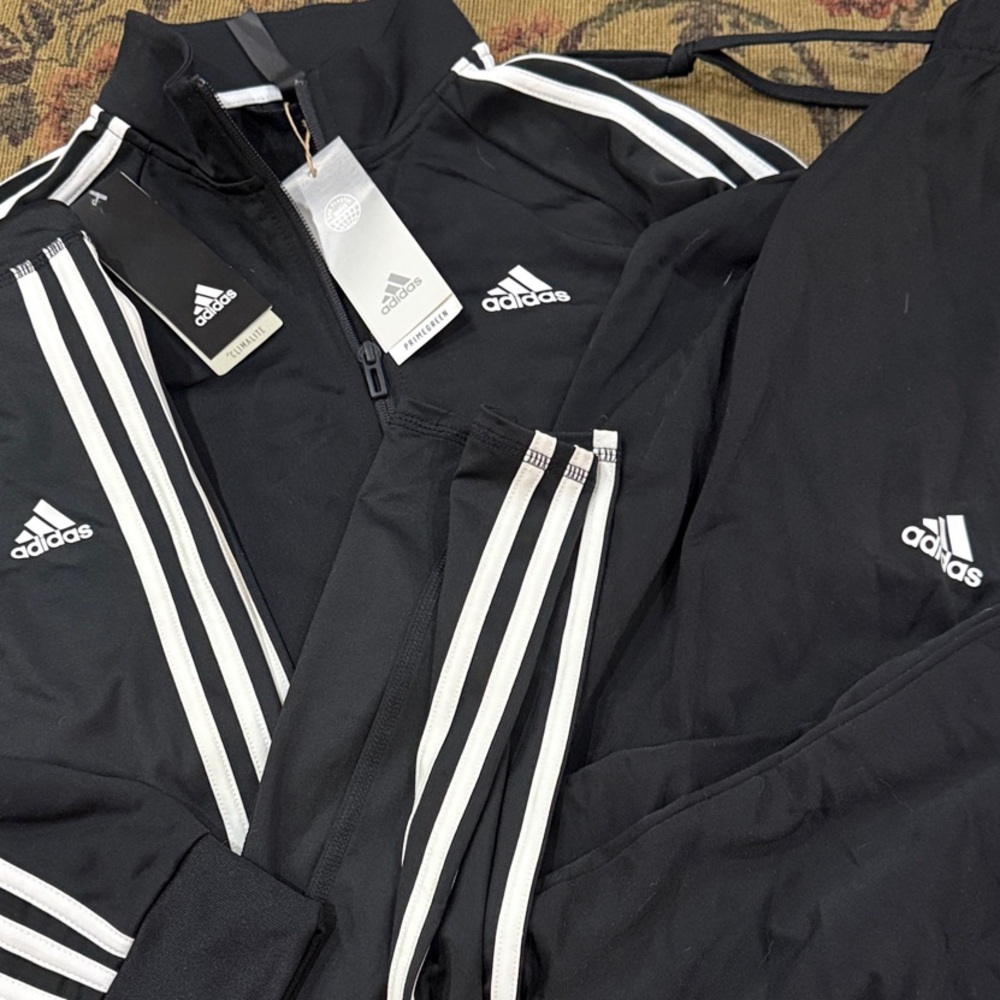 3 Piece Adidas Black and White Athletic Set
